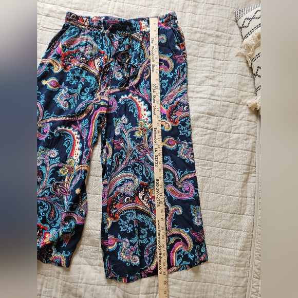 Rose & Thyme Paisley Culottes Pants XL - Picture 6 of 7